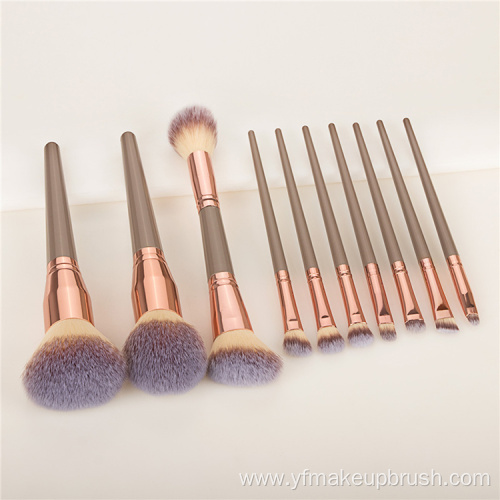 double ended makeup brush set with case